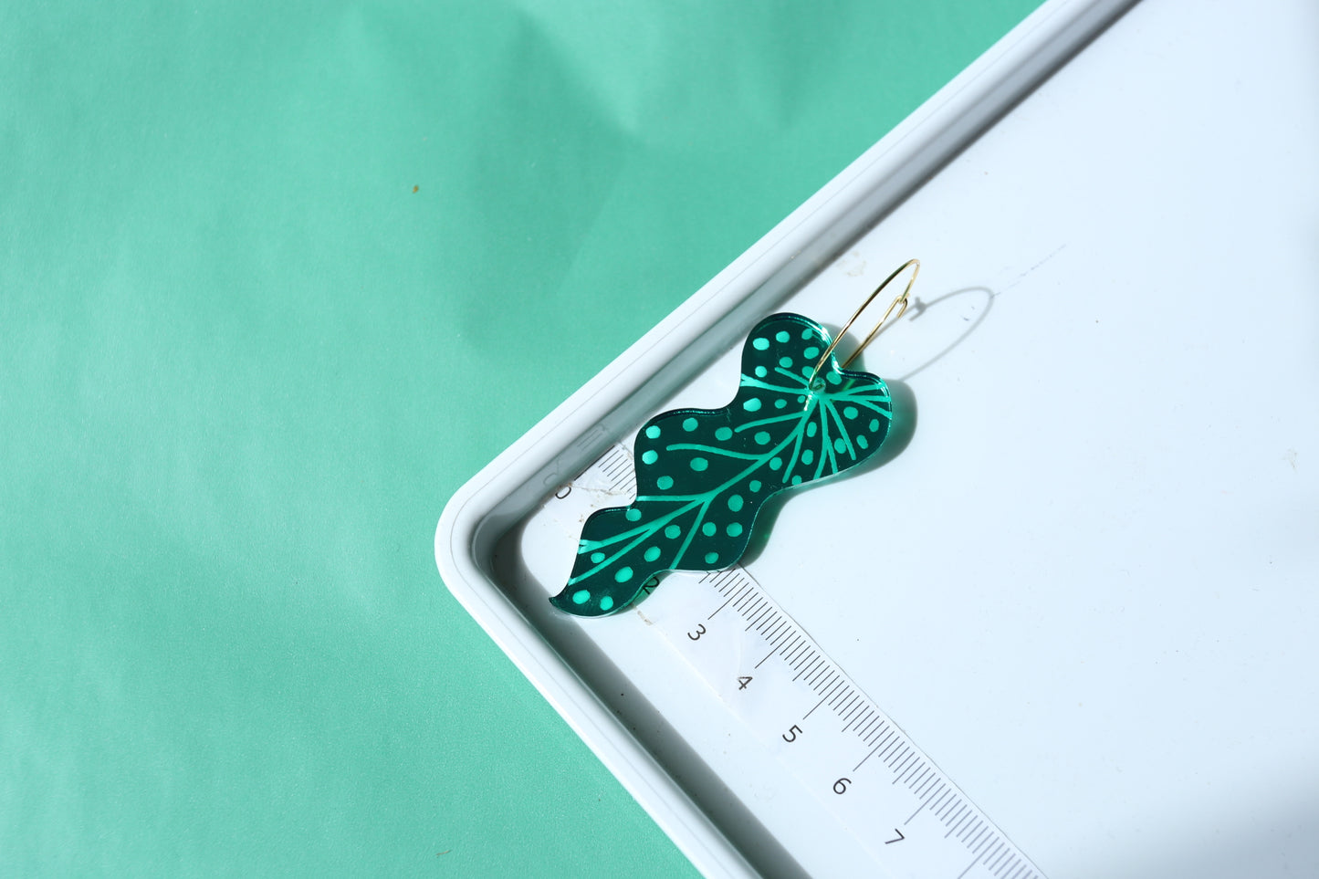 Monstera Leaf Hanging Earring